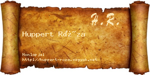 Huppert Róza névjegykártya