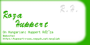 roza huppert business card